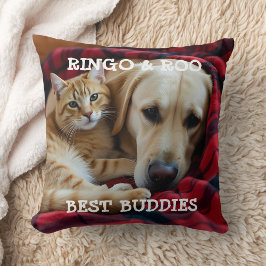 Custom Pet Pillow Best Buddies Cat Dog Names Gift クッション