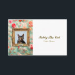 Custom Pet Portrait Business Card – Cat in a Frame 名刺<br><div class="desc">Replace the photo and nameplate text to create a custom Business Card featuring your cat, dog, or even yourself! Designed like a framed painting, this Business Card turns any photo into a charming little masterpiece—with a personalized name right on the frame. Just upload your favorite image and edit the name...</div>