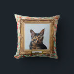 Custom Pet Portrait Cushion – Your Cat in a Frame クッション<br><div class="desc">Replace the photo and nameplate text to create a custom Cushion featuring your cat, dog, or even yourself! Designed like a framed painting, this Cushion turns any photo into a charming little masterpiece—with a personalized name right on the frame. Just upload your favorite image and edit the name to make...</div>