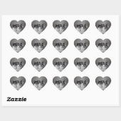 Custom Pet Portrait Heart Sticker ハートシール (シート)