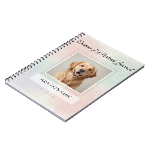 Custom Pet Portrait Journal – Personalized Noteboo ノートブック (左側)
