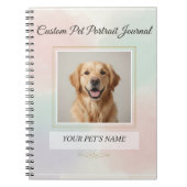 Custom Pet Portrait Journal – Personalized Noteboo ノートブック (正面)