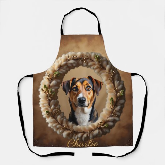 Custom Pet Portrait – Just Upload a Simple Photo エプロン (正面)