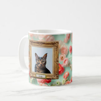 Custom Pet Portrait Mug – Your Cat in a Frame コーヒーマグカップ