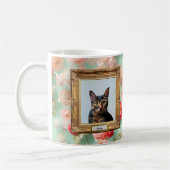 Custom Pet Portrait Mug – Your Cat in a Frame コーヒーマグカップ (左)