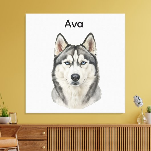 Custom Pet Portrait, Personalized Gift  キャンバスプリント (インサイチュ (リビング))
