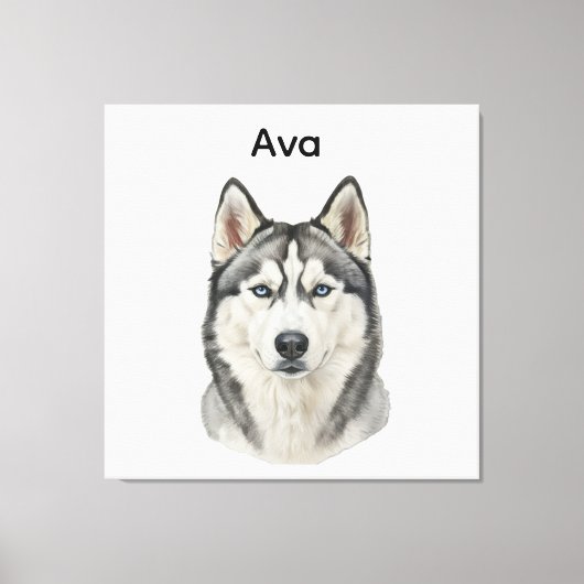 Custom Pet Portrait, Personalized Gift キャンバスプリント (正面)