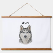 Custom Pet Portrait, Personalized Gift  吊り下げ型タペストリー (正面)