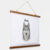 Custom Pet Portrait, Personalized Gift  吊り下げ型タペストリー (傾斜あり)