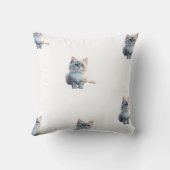 Custom Pet Portrait Pillow – Your Furry Friend in  クッション (裏面)