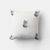 Custom Pet Portrait Pillow – Your Furry Friend in  クッション (正面)