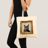 Custom Pet Portrait Tote – Your Cat in a Frame トートバッグ (正面(商品))