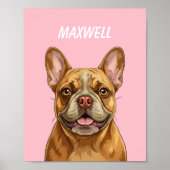 Custom Pet Portraits Using Pet Photo Personalized  ポスター (正面)