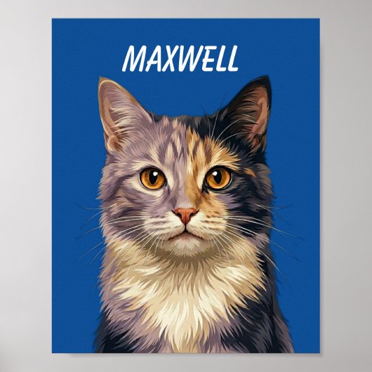 Custom Pet Portraits Using Pet Photo Personalized  ポスター (正面)