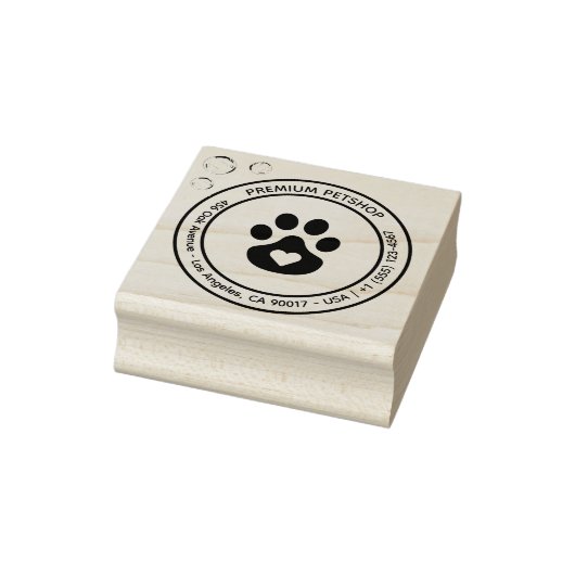 Custom Pet Shop Logo Stamp ラバースタンプ (スタンプ)