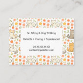 Custom Pet Sitter Business Card with Photo 名刺 (裏面)