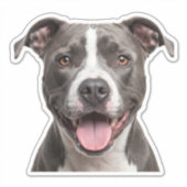 Custom Pet Sticker – Personalized Dog Photo Decal  シール (正面)