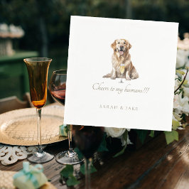 Custom Pet Wedding Cheers to my humans Cocktail スタンダードカクテルナプキン