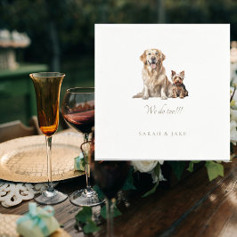 Custom Pet Wedding Napkins III スタンダードカクテルナプキン