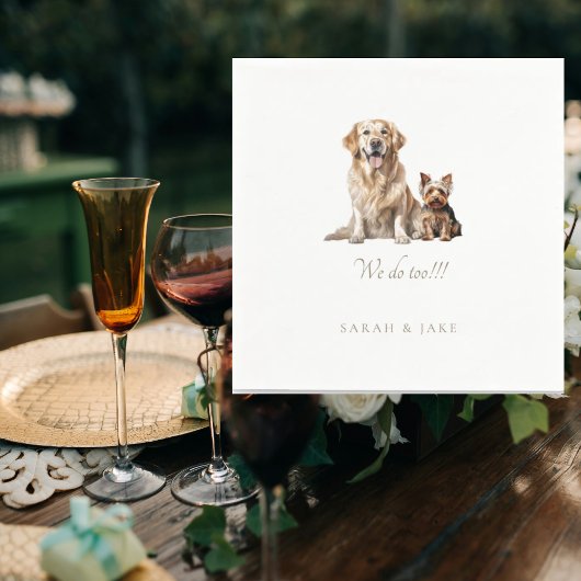 Custom Pet Wedding Napkins III スタンダードカクテルナプキン