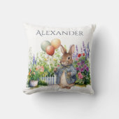 Custom Peter the rabbit balloons garden クッション (正面)