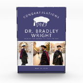 Custom PhD Doctoral Grad Hat Doctoral Graduation フォトブロック (正面)