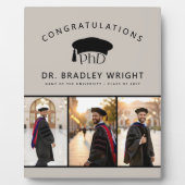 Custom PhD Doctoral Grad Hat Doctoral Graduation フォトプラーク (正面)