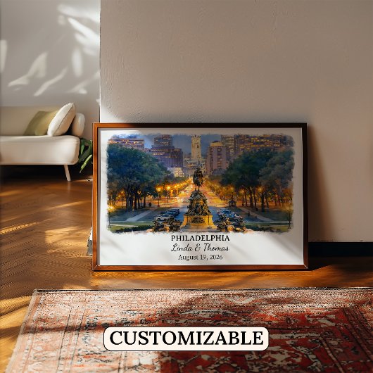 Custom Philadelphia Wall Art, Pennsylvania Poster ポスター