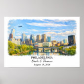 Custom Philadelphia Wall Art, Pennsylvania Poster ポスター (正面)