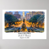 Custom Philadelphia Wall Art, Pennsylvania Poster ポスター (正面)