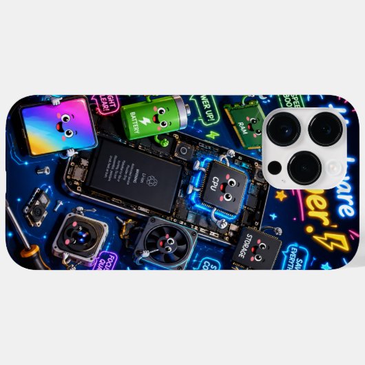 Custom Phone Case Animated Technology Case-Mate iPhoneケース (裏面 (横))