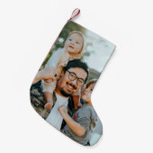 Custom Photo スモールクリスマスストッキング (正面 (吊り時))