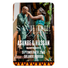 Custom Photo African Ethnic Wedding Save the Date マグネット