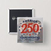 Custom Photo America 250 Anniversary Button 缶バッジ (正面&裏面)