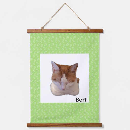 Custom Photo and Name Japanese Scroll 吊り下げ型タペストリー (正面)