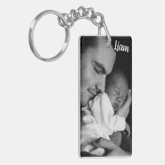 Custom photo and name keychain personalized キーホルダー (正面左)