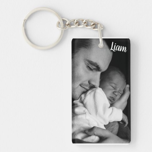 Custom photo and name keychain personalized キーホルダー (正面)
