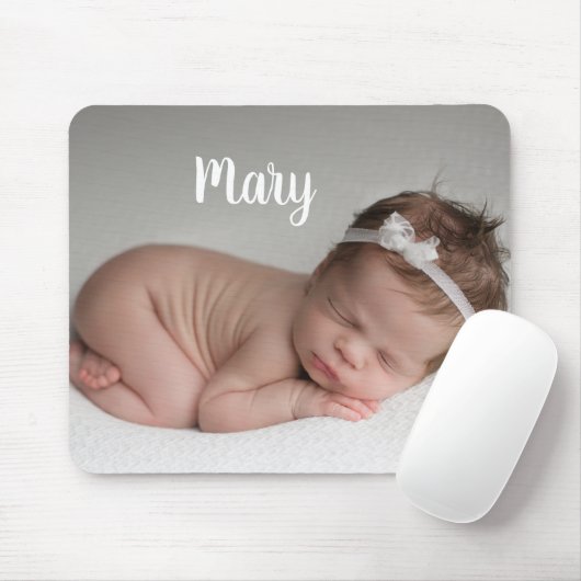 Custom photo and name mouse pad personalized マウスパッド (マウス)