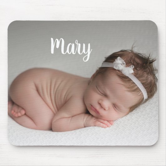 Custom photo and name mouse pad personalized マウスパッド (正面)
