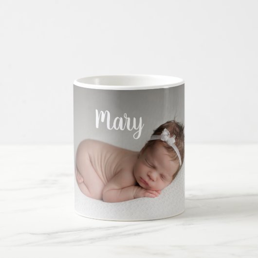 Custom photo and name mug personalized コーヒーマグカップ (中央)
