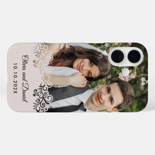 Custom Photo and Personalized Wedding Gift Case-Mate iPhoneケース (裏面 (横))