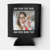 Custom Photo and Text Or Name 缶クーラー (正面)