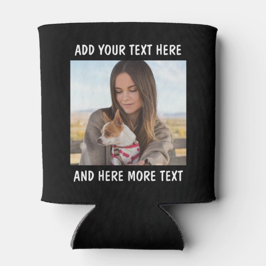 Custom Photo and Text Or Name 缶クーラー (裏面)