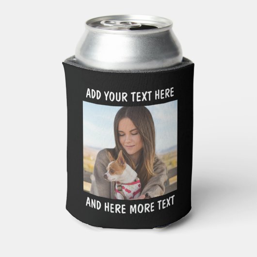 Custom Photo and Text Or Name 缶クーラー (缶裏面)