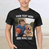 Custom Photo and Text Or Name Bold Sporty Tシャツ