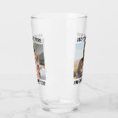 Custom Photo and Text Or Name Glass Cup タンブラーグラス (左)