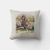 custom photo and text pale taupe minimalist    クッション (正面)