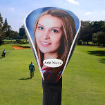 Custom Photo and Text Personalized ゴルフヘッドカバー<br><div class="desc">Upload a photo, add a name, and easily create your personalized golf head cover. Click CUSTOMIZE to change the text color. You can TRANSFER this DESIGN on other Zazzle products and adjust it to fit most of the Zazzle items. Standard Studio designs are made in high-resolution vector graphics for a...</div>