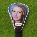 Custom Photo and Text Personalized ゴルフヘッドカバー<br><div class="desc">Upload a photo, add a name, and easily create your personalized golf head cover. Click CUSTOMIZE to change the text color. You can TRANSFER this DESIGN on other Zazzle products and adjust it to fit most of the Zazzle items. Standard Studio designs are made in high-resolution vector graphics for a...</div>