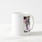Custom Photo and Text Personalized Pet Lover コーヒーマグカップ (正面右)